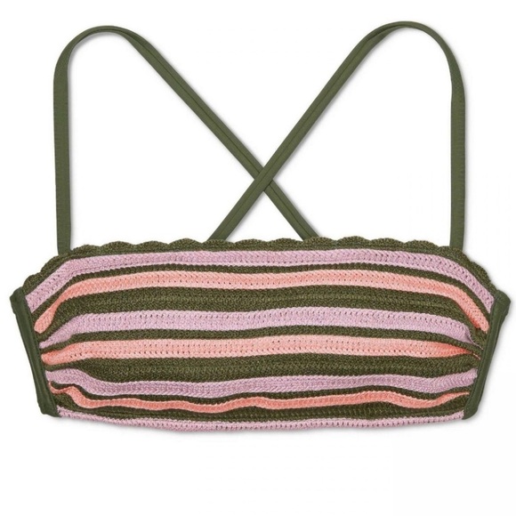 Xhilaration crochet square neck bikini top - Picture 1 of 12